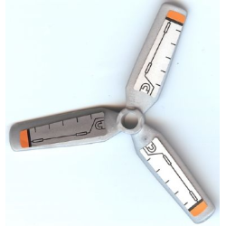 Propeller 3 Blade 9 Diameter with Orange Tips and Black Rods Pattern (Stickers) - Set 8968 Propeller 3 Blade 9 Diameter with Orange Tips and Black Rods Pattern (Stickers) - Set 8968