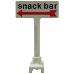 Road Sign Rectangle, Axle Pole with Snack Bar Pattern