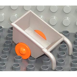 Duplo Wheelbarrow with Thin Orange Wheels Duplo Wheelbarrow with Thin Orange Wheels