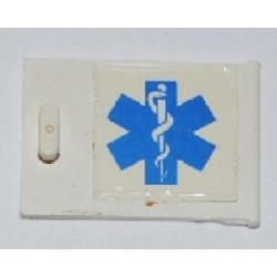 Container, Cupboard 2 x 3 x 2 Door with EMT Star of Life to Right of Handle Pattern (Sticker) - Sets 7726 / 7902
