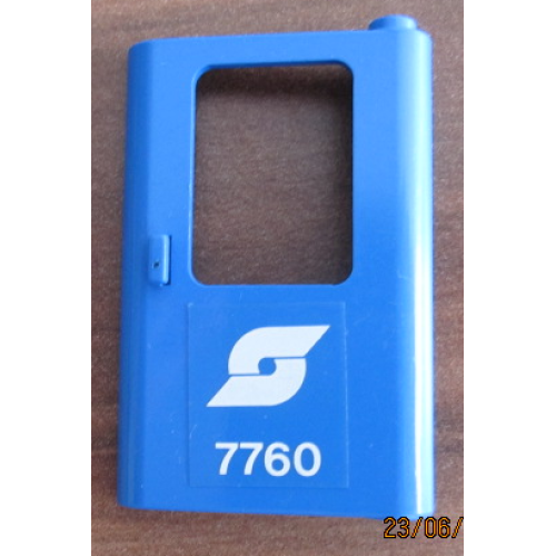 Деталь LEGO 4182pb063 Door 1 x 4 x 5 Train Right, Thin Support at Bottom with Austrian Railways Logo and '7760' Pattern (Sticker) - Set 7760