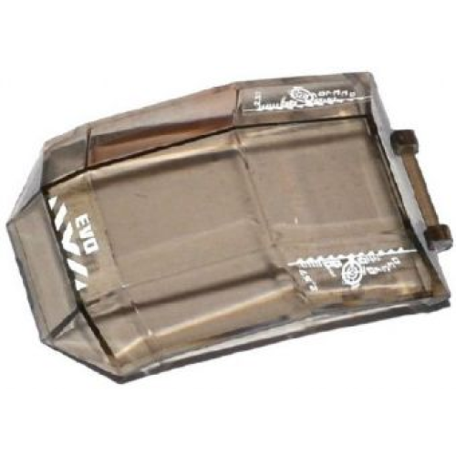 Деталь LEGO 11289pb001 Windscreen 4 x 4 x 4 2/3 with Bar Handle with White Chevron, Targets, 'EVO' and '07330' Pattern (Stickers) - Sets 44022 / 44029