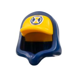 Minifigure, Headgear Hood Hoodie with Molded Bright Light Orange Cap and Printed Hourglass Logo Pattern Minifigure, Headgear Hood Hoodie with Molded Bright Light Orange Cap and Printed Hourglass Logo Pattern