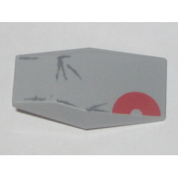 Large Figure Armor Plate Small with SW Red Semicircle Pattern (Baze)