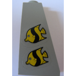 Slope 75 2 x 1 x 3 with Two Fish Pattern (Stickers) - Set 1782 Slope 75 2 x 1 x 3 with Two Fish Pattern (Stickers) - Set 1782