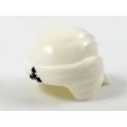 Minifigure, Headgear Ninjago Wrap Type 3 with Molded (Same Color) Bandana and Knot and Printed Black Triangular Symbol Pattern