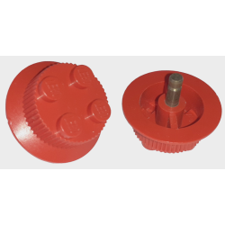 Train Wheel with 2 x 2 Stud Center, Traction Teeth