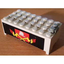 Electric 9V Battery Box Small without Battery Cover with Fire Pattern on Both Sides (Stickers) - Set 6480