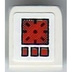 Slope 30 1 x 1 x 2/3 with Red and Black Screen and Buttons Pattern (Sticker) - Set 8899