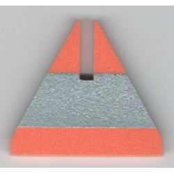 Foam Racers, Cone Triangle Upright with Silver Stripe 6 x 6 with Top Cutout Foam Racers, Cone Triangle Upright with Silver Stripe 6 x 6 with Top Cutout