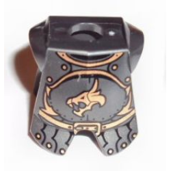 Minifigure Armor Breastplate with Leg Protection with Kingdoms Dragon Head and Belt Pattern Minifigure Armor Breastplate with Leg Protection with Kingdoms Dragon Head and Belt Pattern
