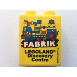 Duplo, Brick 1 x 2 x 2 with LEGOLAND Discovery Centre FABRIK 2018 Pattern
