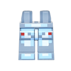 Hips and Legs with Pixelated Bright Light Blue and White Spacesuit Pattern Hips and Legs with Pixelated Bright Light Blue and White Spacesuit Pattern