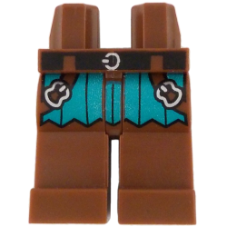 Hips and Legs with Black Belt with Silver Buckle, Dark Turquoise Surcoat, Straps with Buckles Pattern Hips and Legs with Black Belt with Silver Buckle, Dark Turquoise Surcoat, Straps with Buckles Pattern