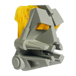 Bionicle Head Connector Block 3 x 4 x 1 2/3 with Trans-Neon Yellow Eye / Brain Stalk (32553 / 32554) - Light Gray Bionicle Head Connector Block 3 x 4 x 1 2/3 with Trans-Neon Yellow Eye / Brain Stalk (32553 / 32554) - Light Gray