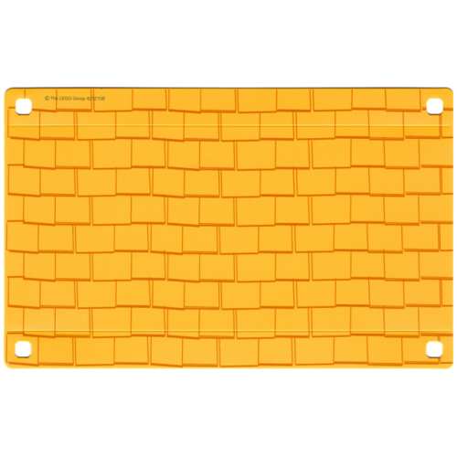 Деталь LEGO 5941pls02 Plastic Part for Set 5941 - Bright Light Orange Roof with Shingles Pattern