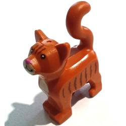 Cat, Standing with Black Eyes, Dark Pink Nose, Tan Muzzle and Chest, Reddish Brown Stripes Pattern (BAM) Cat, Standing with Black Eyes, Dark Pink Nose, Tan Muzzle and Chest, Reddish Brown Stripes Pattern (BAM)