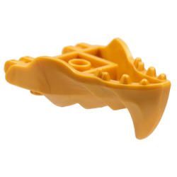 Dragon Head (Ninjago) Jaw with Large Spike and 2 Bar Handles on Back - Bright Light Yellow Dragon Head (Ninjago) Jaw with Large Spike and 2 Bar Handles on Back - Bright Light Yellow