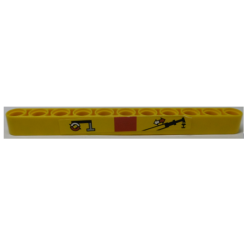 Technic, Liftarm Thick 1 x 11 with Crane Boom and Outrigger Operating Instructions Pattern (Sticker) - Set 42009