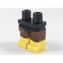 Hips and Reddish Brown Legs with Black Leotard and Yellow Boots Pattern Hips and Reddish Brown Legs with Black Leotard and Yellow Boots Pattern