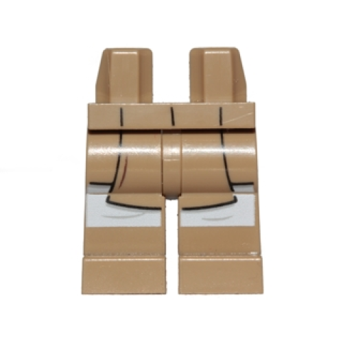 Деталь LEGO 970c00pb0764 Hips and Legs with SW Jedi Robe and White Leggings Pattern