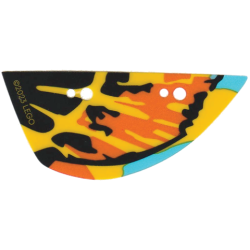 Plastic Part for Set 75576 - Wing Skimwing Right Tailwing with Black, Yellow, Orange, and Trans-Light Blue Skin Pattern