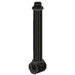 Technic, Shock Absorber 10L Damped, Piston Rod