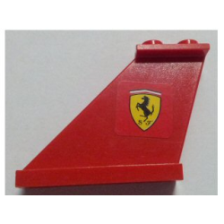 Tail 4 x 1 x 3 with Ferrari Logo Pattern on Left Side (Sticker) - Set 8654