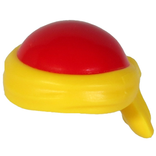 Деталь LEGO 25973pb05 Minifigure, Headgear Bald Head with Tied Yellow Bandana Pattern