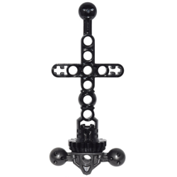 Large Figure Torso Skeletal with Gear Hips / Waist / Bottom with Pearl Dark Gray Connector with 3 Ball Joint (24190 / 24189)