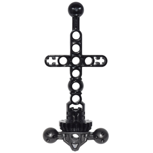 Деталь LEGO 24190c01 Large Figure Torso Skeletal with Gear Hips / Waist / Bottom with Pearl Dark Gray Connector with 3 Ball Joint (24190 / 24189)