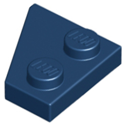 Деталь LEGO 24307 Wedge, Plate 2 x 2 Right - Dark Blue