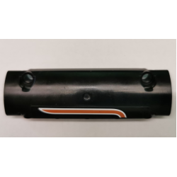 Technic, Panel Curved 11 x 3 with 2 Pin Holes with Orange and White Stripes Pattern Model Left Side (Sticker) - Set 9397