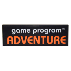 Tile 2 x 6 with White 'game program' and Orange 'ADVENTURE' Pattern (Sticker) - Set 10306