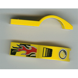 Vehicle, Mudguard 1 x 4 1/2 with Flame and Headlight Pattern Vehicle, Mudguard 1 x 4 1/2 with Flame and Headlight Pattern