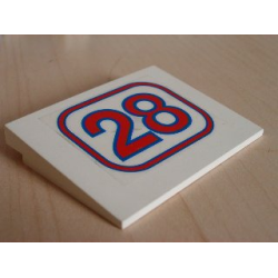 Slope 10 6 x 8 with '28' Pattern (Sticker) - Set 5521