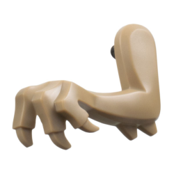 Dinosaur Leg Small (Front) Left with 2 Elbow Spikes with Molded Black Pin Pattern - Dark Tan Dinosaur Leg Small (Front) Left with 2 Elbow Spikes with Molded Black Pin Pattern - Dark Tan