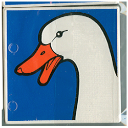 Duplo, Tile 2 x 2 x 1 with Duck Mosaic Picture 13 Pattern
