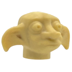 Minifigure, Head, Modified Dobby with Sculpted Mouth