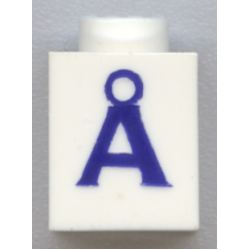 Brick 1 x 1 with Blue Capital Letter A with Ring (Å) Pattern (Serif Font) Brick 1 x 1 with Blue Capital Letter A with Ring (Å) Pattern (Serif Font)