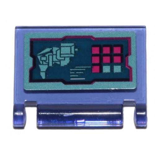 Деталь LEGO 24093pb023 Minifigure, Utensil Book Cover with Wyld-Mayhem Star Fighter Control Display Pattern (Sticker) - Set 70849