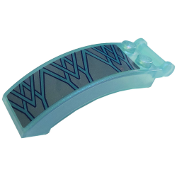 Windscreen 6 x 2 x 2 with Bar Handle with Metallic Light Blue Ice Crystals and Lines Pattern Model Left Side (Sticker) - Set 43197 Windscreen 6 x 2 x 2 with Bar Handle with Metallic Light Blue Ice Crystals and Lines Pattern Model Left Side (Sticker) - Set 43197