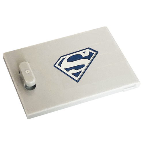 Деталь LEGO 4533pb034 Container, Cupboard 2 x 3 x 2 Door with Superman Logo Pattern (Sticker) - Set 41232