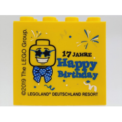 Brick 2 x 4 x 3 with 17 JAHRE Happy Birthday LEGOLAND DEUTSCHLAND RESORT Pattern Brick 2 x 4 x 3 with 17 JAHRE Happy Birthday LEGOLAND DEUTSCHLAND RESORT Pattern