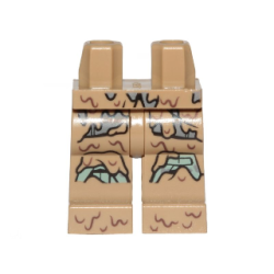 Hips and Legs with Sand Green Knee Pads and Dirt Stains Pattern Hips and Legs with Sand Green Knee Pads and Dirt Stains Pattern