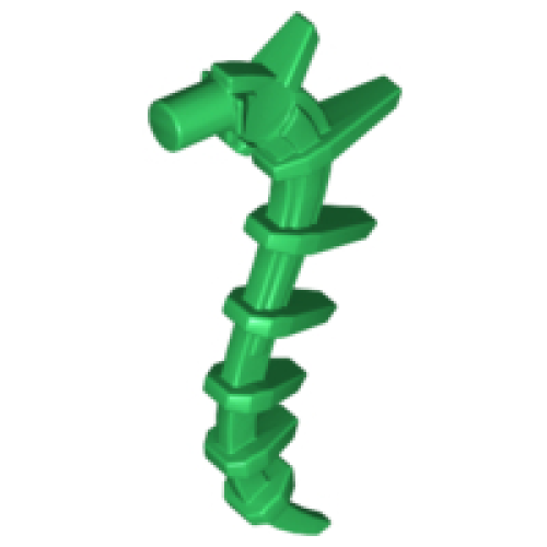 Деталь LEGO 55236 Plant Vine Seaweed / Appendage Spiked / Bionicle Spine - Green