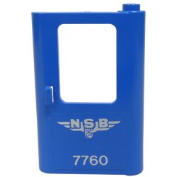 Door 1 x 4 x 5 Train Right, Thin Support at Bottom with Norwegian 'NSB 7760' Pattern (Sticker) - Set 7760 Door 1 x 4 x 5 Train Right, Thin Support at Bottom with Norwegian 'NSB 7760' Pattern (Sticker) - Set 7760