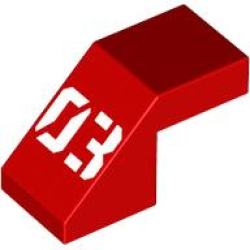 Slope 45 2 x 1 with Cutout without Stud with White '03' Pattern Slope 45 2 x 1 with Cutout without Stud with White '03' Pattern