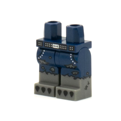 Hips and Legs with Molded Dark Bluish Gray Lower Legs / Boots and Printed Black Belt, Claws, Silver Buckle, and Tattered Jeans Pattern Hips and Legs with Molded Dark Bluish Gray Lower Legs / Boots and Printed Black Belt, Claws, Silver Buckle, and Tattered Jeans Pattern