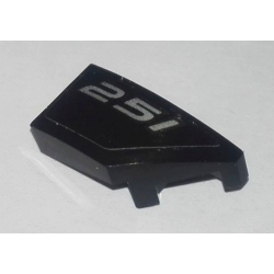 Wedge 2 x 1 x 2/3 Right with Silver '251' Pattern (Sticker) - Set 76900